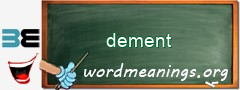 WordMeaning blackboard for dement